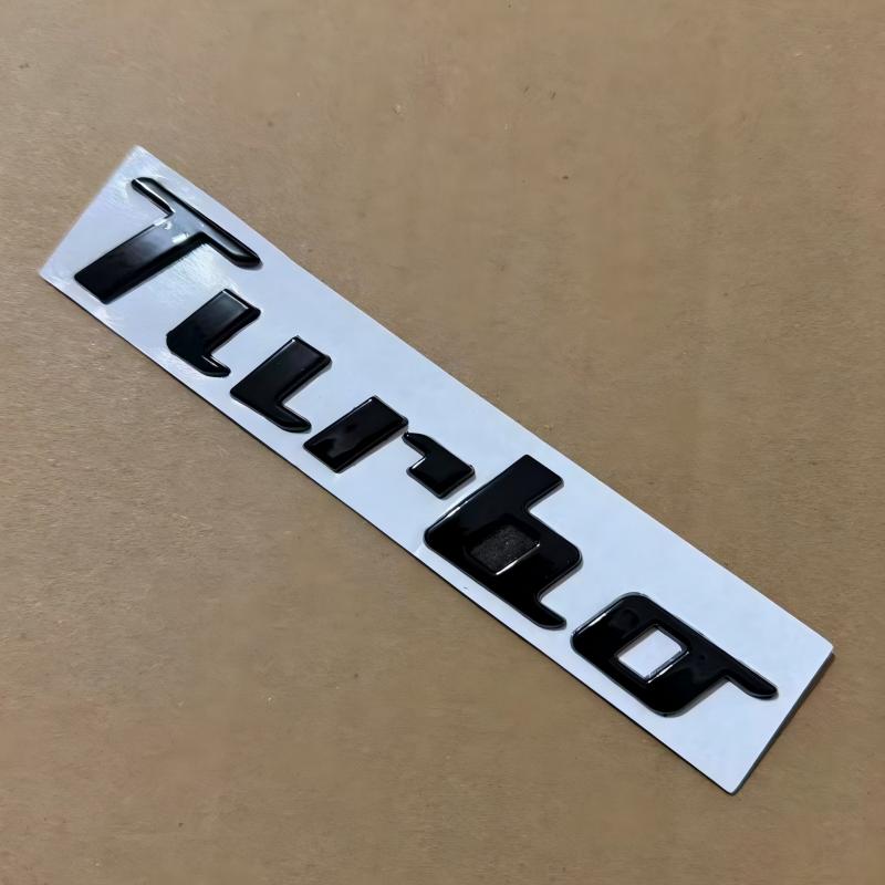 AAZM1 1X New Metal Car Badges Turbo Trunk Emblem Stickers Decals Decor For Beetle Turbocharger Boost Loading Boosting