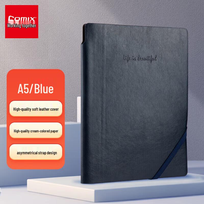 

JY A5 Soft Cover Notebook with Diagonal Strap - 2 Pack