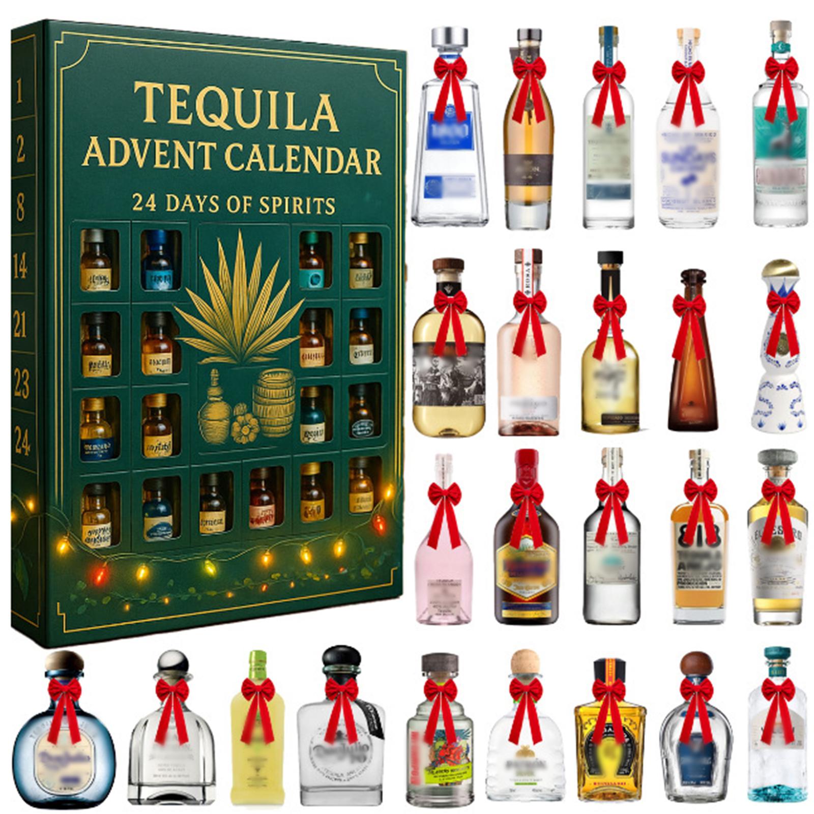 24 Days Christmas Countdown Calendar 2D Flat Christmas Ornaments Xmas Countdown Calendar Holiday Countdown Calendar Xmas Gifts