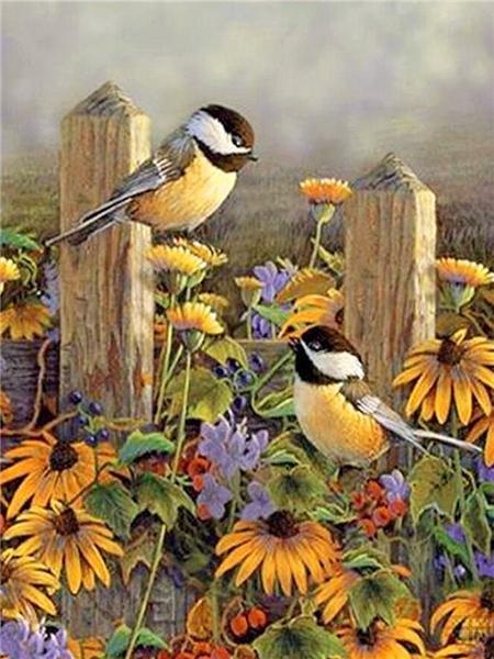 Diy Diamond Painting Bird Home Decor Mosaic Spring Flower Animal Embroidery Handmade Gift Wall Stickers