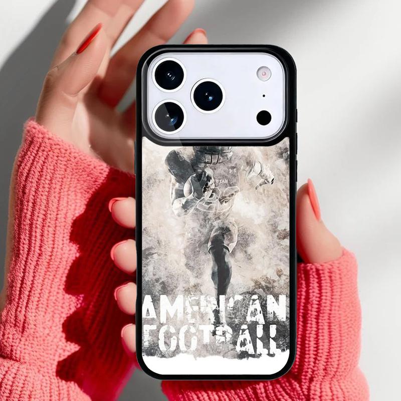 

American Football Sport Phone Case for iPhone 17 16 15 14 13 Pro Max Back Cover for 12 11 Pro Coque iPhone 11 Pro