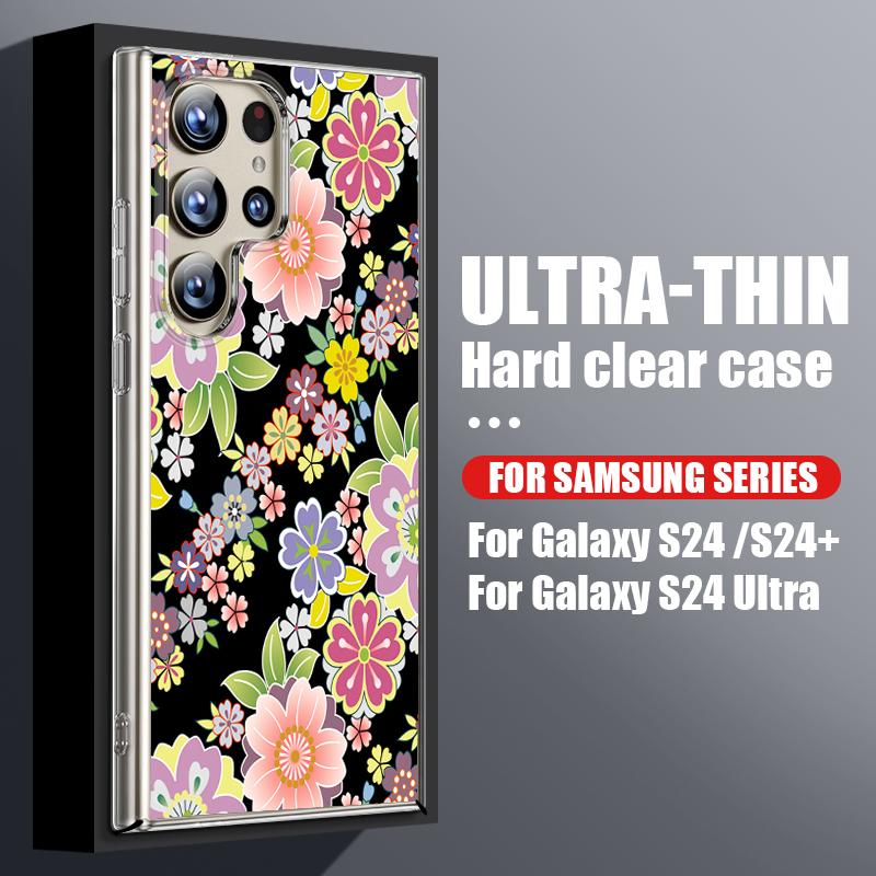 

Ретро цветочный узор Чехол для Samsung Galaxy S26 S25 S24 Ultra S23 S21 FE S22 Plus A53 A54 A34 A15 A25 A35 A55 A26 A36 A56 5G Тонкий Прозрачный Жесткий Чехол Samsung A34 5G прозрачный