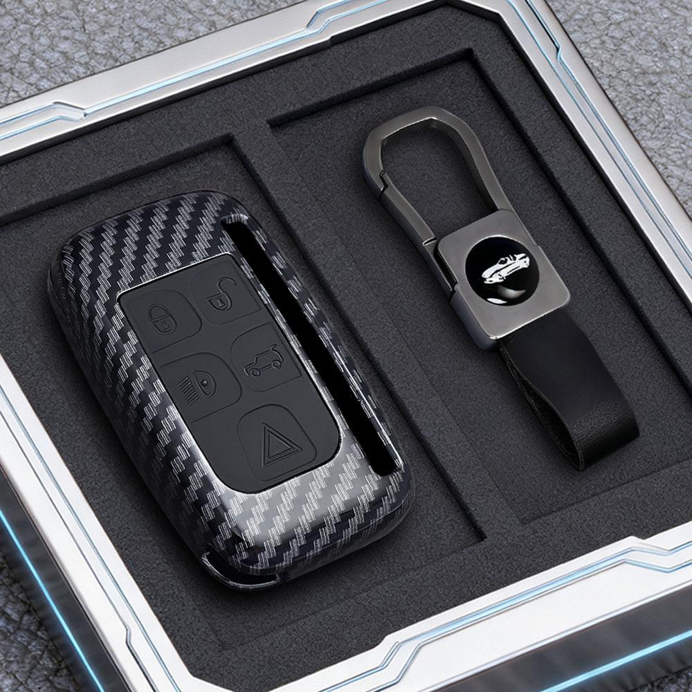 Car Key Case Cover for Land Rover Range Rover Sport Evoque Freelander Velar Discovery 4 Jaguar XE XJ XF Guitar Fob