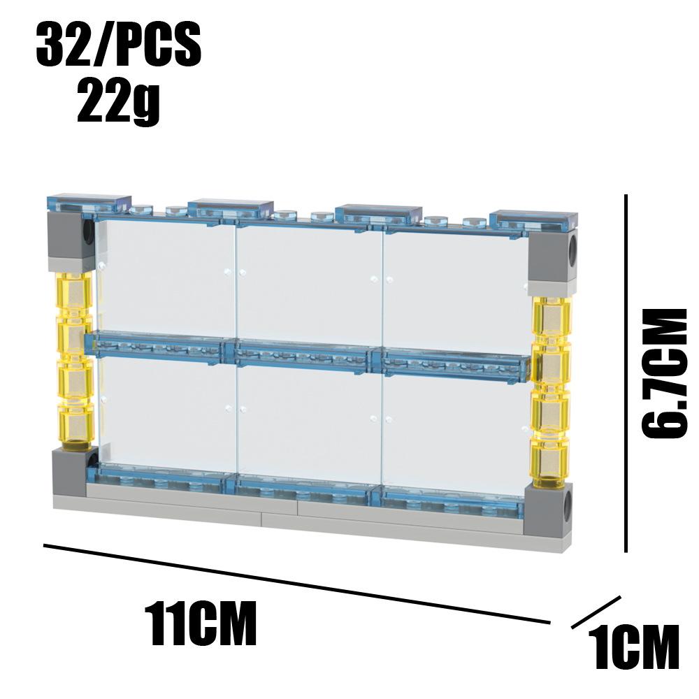 Actual/Ecran Luminos/Metalic Bază de Război Facility Model de Perete Cărămizi de Construcție Seria Militară Ansamblu Perete de Împrejmuire Jucărie Cărămizi Cadouri