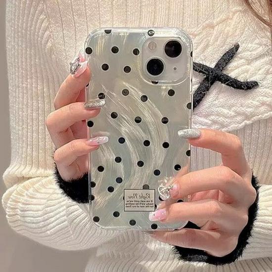 

Women s Pink & Black Polka Dot iPhone 16 Pro/15 Pro Max Drop-Proof Case iPhone 16 Pro