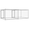 Vidaxl Dog Cage, With Door, Grey, 4X2X1.5 M, Steel