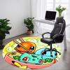 1 Stück Pokémon Freunde Büro Runder Teppich, Unter Bürostühlen Schlafzimmer Wohnzimmer Heimdekoration a1022238