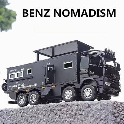 Neuer 1/24 NOMADISMs Arocs Unimog Legierung Wohnmobil Reisemobil Modell Diecast Metall Spielzeug Offroad Wohnmobil Fahrzeuge Modell Sound Licht Kinder Geschenk