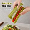 Tomato Slicer with Anti-Slip TPE Base Safe Cutting Precise Positioning Multi-Fruit Cutter Kitchen Slicing Tool