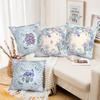 2D flat printing Floral Patterned Throw Pillows With Butterfly Design Polyester pillowcase, sofa decorative cushion cov