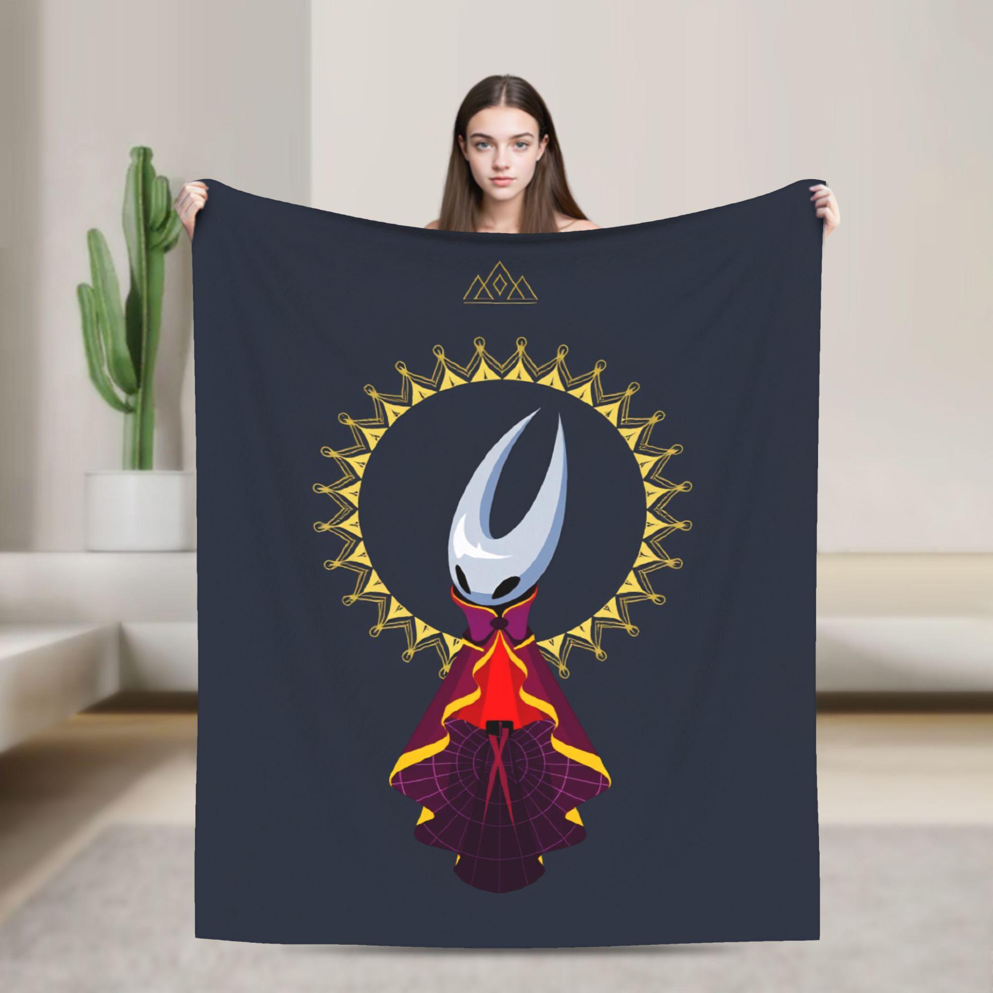 

Hollow Knight Silksong Blankets Warm Soft Funny Plush Throw Blanket For Kids Couch Chair Sofa Bed Flannel Bedspread Bed Cover 100x150cm