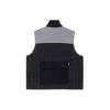 Li Ning Color Block Reflective Zipper Stand Collar Loose Vest Men Vests Black AMDS001-1