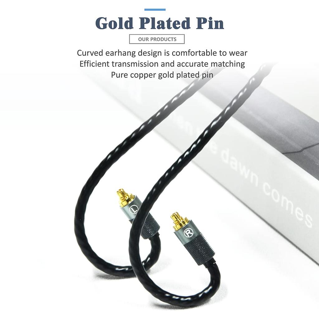 GUCraftsman 5N OFC Copper Graphene Mixed Braid MMCX Sennheiser IE200 IE300 IE600 IE900 Headphone Replacement Cable + (3.5mm)