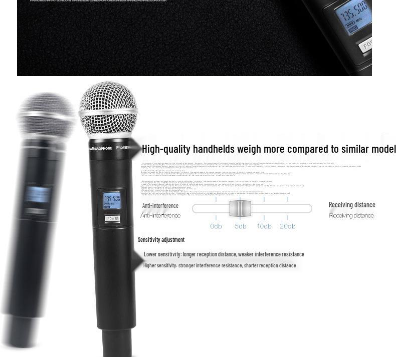 GLXD4 Wireless Dual Microphone Set for Stage Performance - Beta58A KTV SM58 Handheld Mic