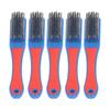5Pcs Wire Brush Stainless Steel Bristle Silicone Handle Cleaning Tool for Woodworking