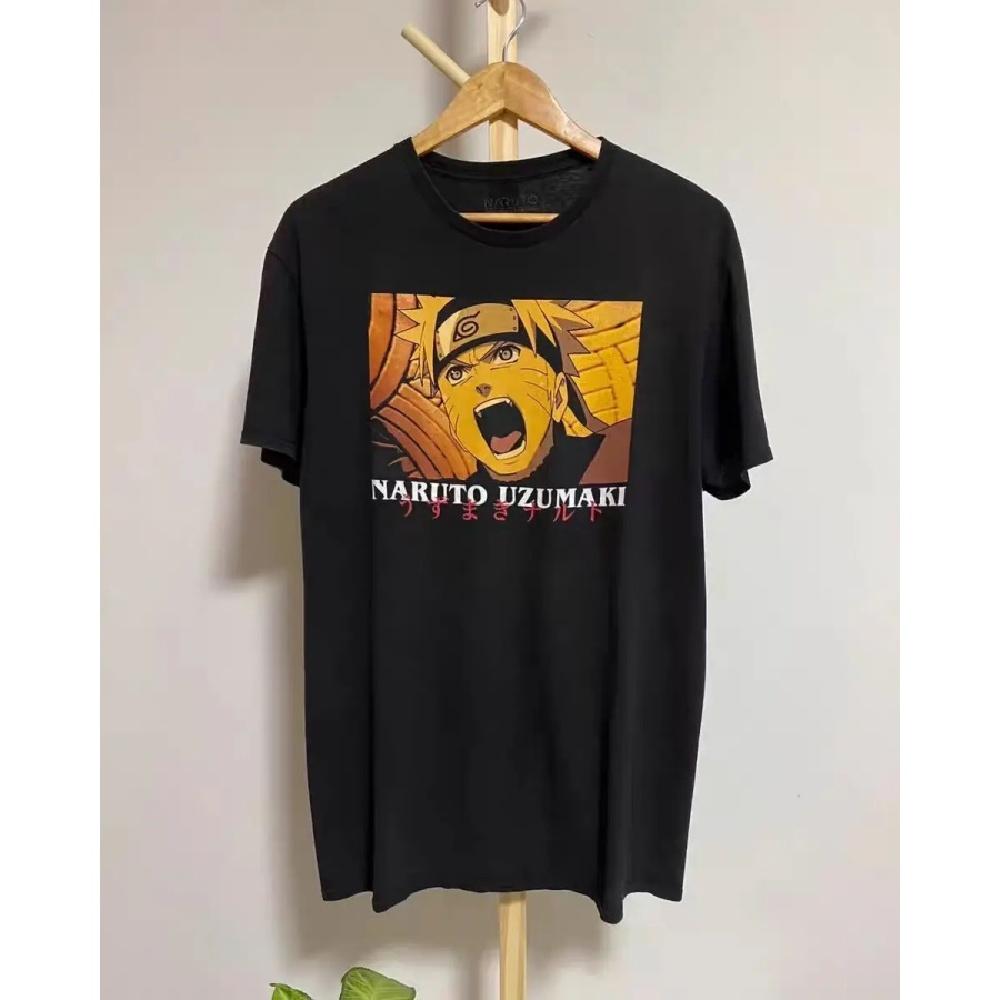 

2025 Япония Аниме Наруто Футболка с круглым вырезом Короткий рукав Мода Короткий рукав Летняя Мужская и Женская Уличная Повседневная Топы XXXXXL