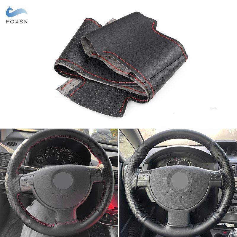 Car Accessories Steering Wheel Cover Microfiber Leather Trim For Opel Corsa C 2000-2006 Combo C 2001-2011 Barina Tigra 2005 2006