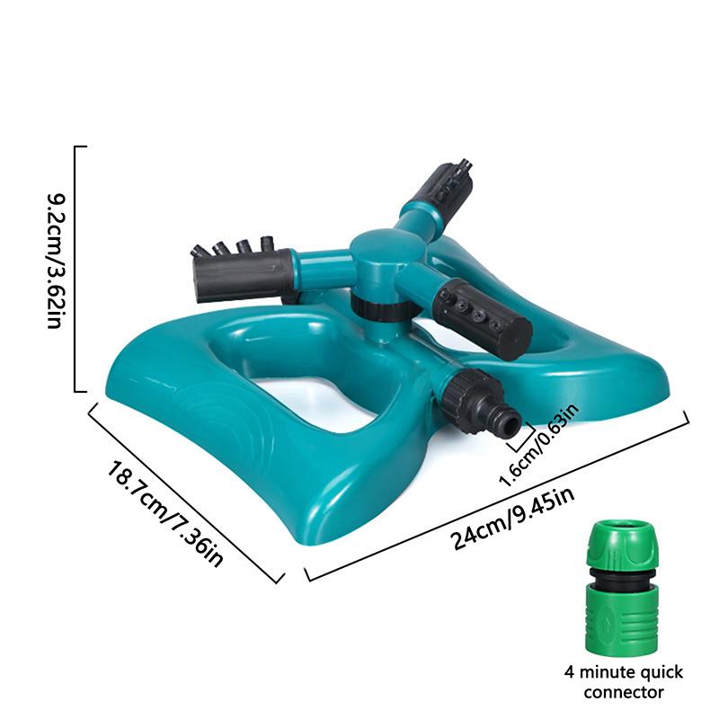 Three-prong 360 Degree Automatic Rotating Water Spray Sprinkler Nozzle Lawn Garden Watering Irrigation Supplies
