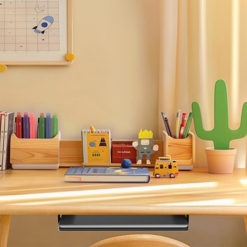 Multipurpose ABS Notebook Holder Kit, Secure Wall or Desk Mount Strong Metal Support for Laptop Tablets