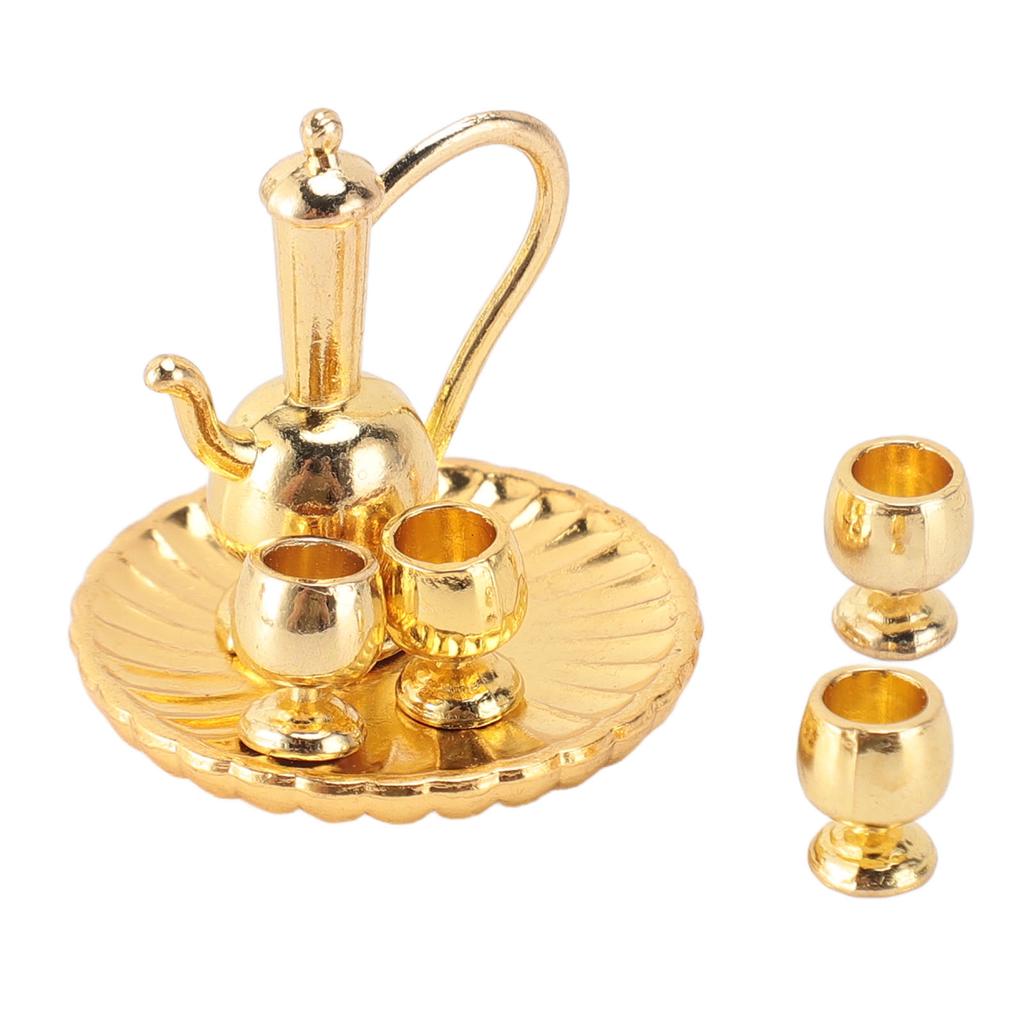 2 Sets 1:12 T Cup Set Light Luxury Exquisite Vivid Miniature T Cup Set for Accessories