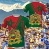T-shirt Sportiva Estiva da Uomo con Stampa 3D e Girocollo