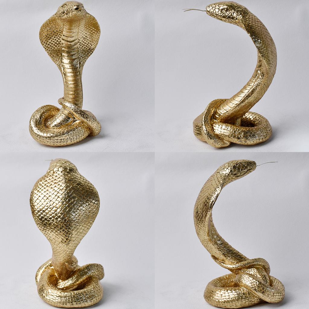 Resin Cobra Shelf Decors Accent Snake Figurines Tabletop Centerpieces Home Decorations Retro Snake Decorative Objects