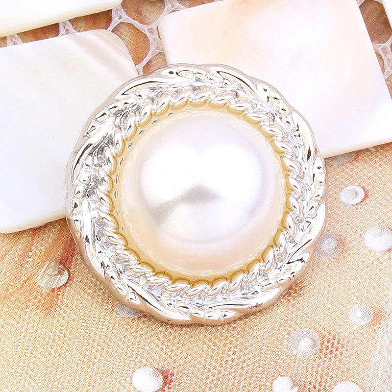 10Pcs Pearl Buttons Pajamas Coats Sweaters Women'S Round Versatile High-End Decorative Buttons Daquan Clothes Accessories