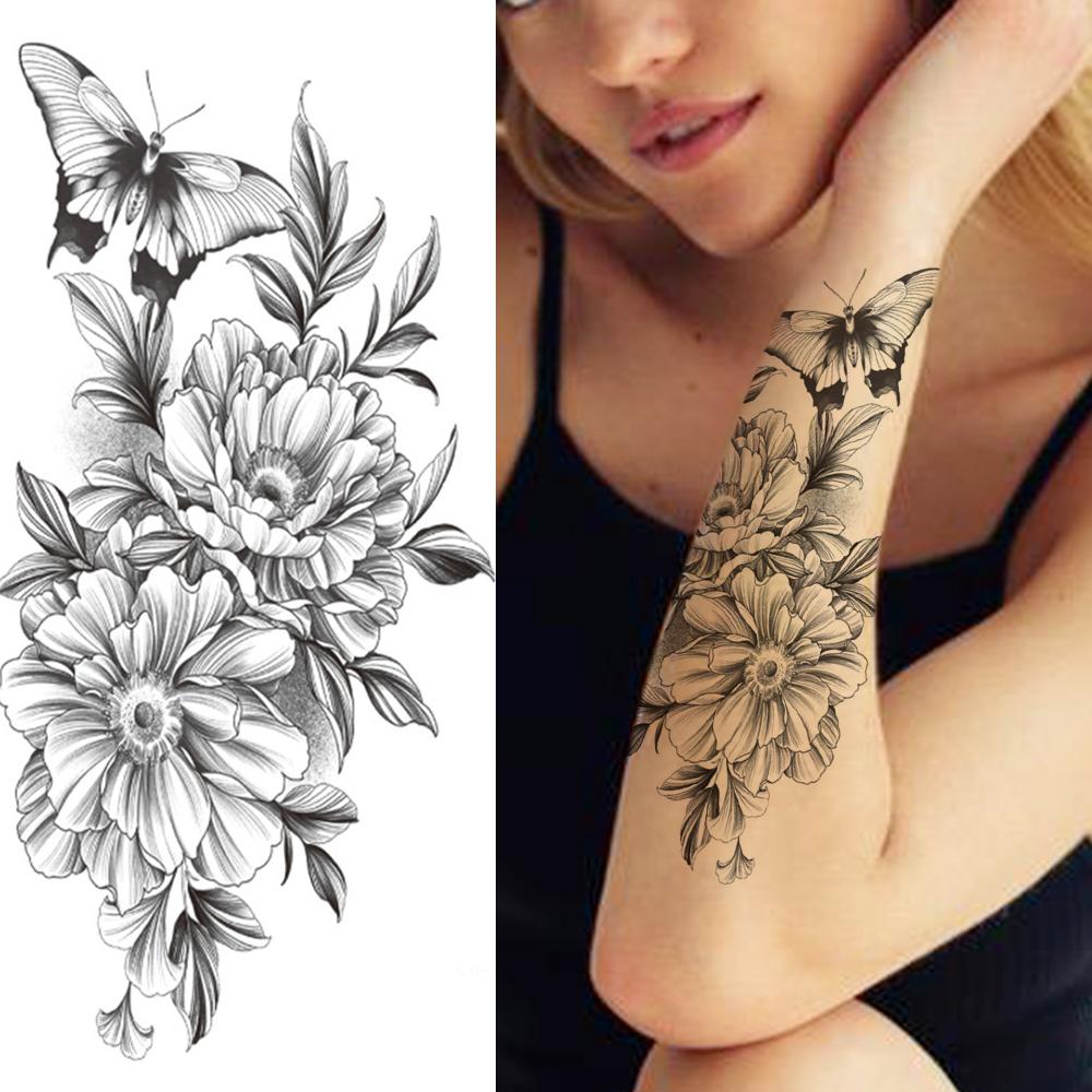 Adesivi per tatuaggi simbolo infinito per donne Versetto femminile Farfalla ECG Croce Tatuaggi temporanei infiniti Tatoo finto impermeabile
