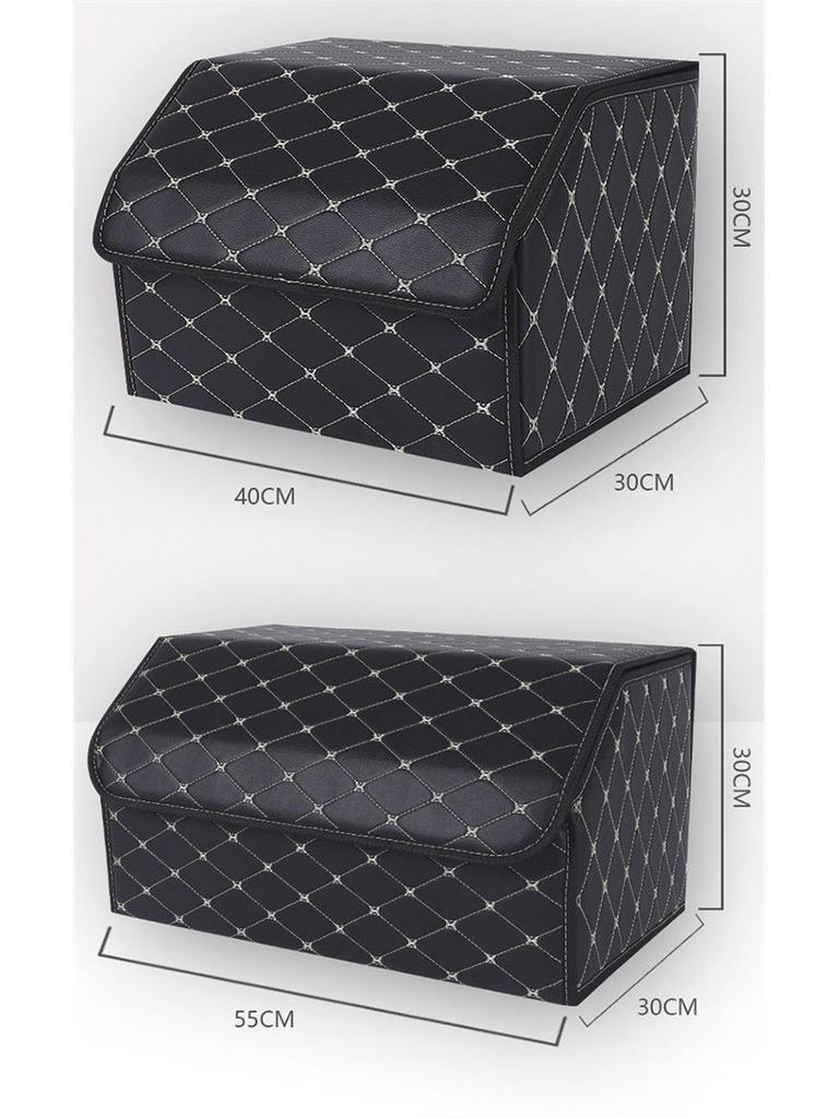 Składany organizer i pudełko do bagażnika samochodowego ze skóry