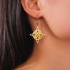 Skyrim Witch Knot Drop Earrings Stainless Steel Valknut Triskelion Ankh Cross Pentacle Earrings Amulet Jewelry Birthday Gift