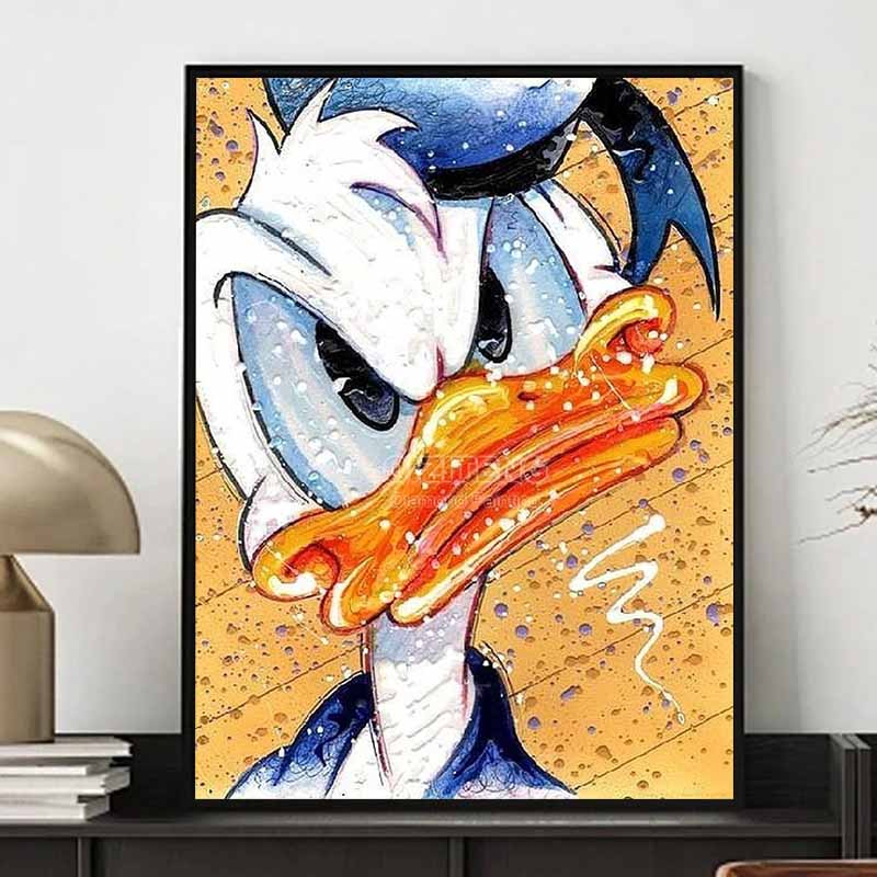 Disney Diamond Painting Donald Duck Watercolor Art Painting Cartoon 5D Diamond Cross Stitch Mosaic Home Decor Gift