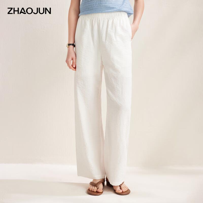 

Women s Silk Blend Casual Straight-Leg Pants L