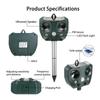 Solar Animal Repeller Ultrasonic Animal Repellent Outdoor Weatherproof Farm Garden Repellent with Flashing Light Motion