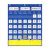 Calendar Pocket Chart for Kids Tags Card Homeschool Back Weekly with 89 Cards Wall