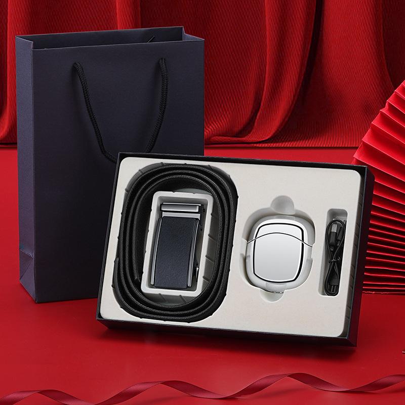 Xqwewanticebb Men's Business Gift Box Casual Gift Razor Belt Gift Box First Layer Cowhide Belt Belt Razor Box 120Cm