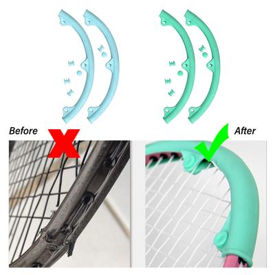 Estuche para cabeza de raqueta con marco frontal, funda protectora curva para raquetas de bádminton, protector de cabeza de raqueta para principiantes