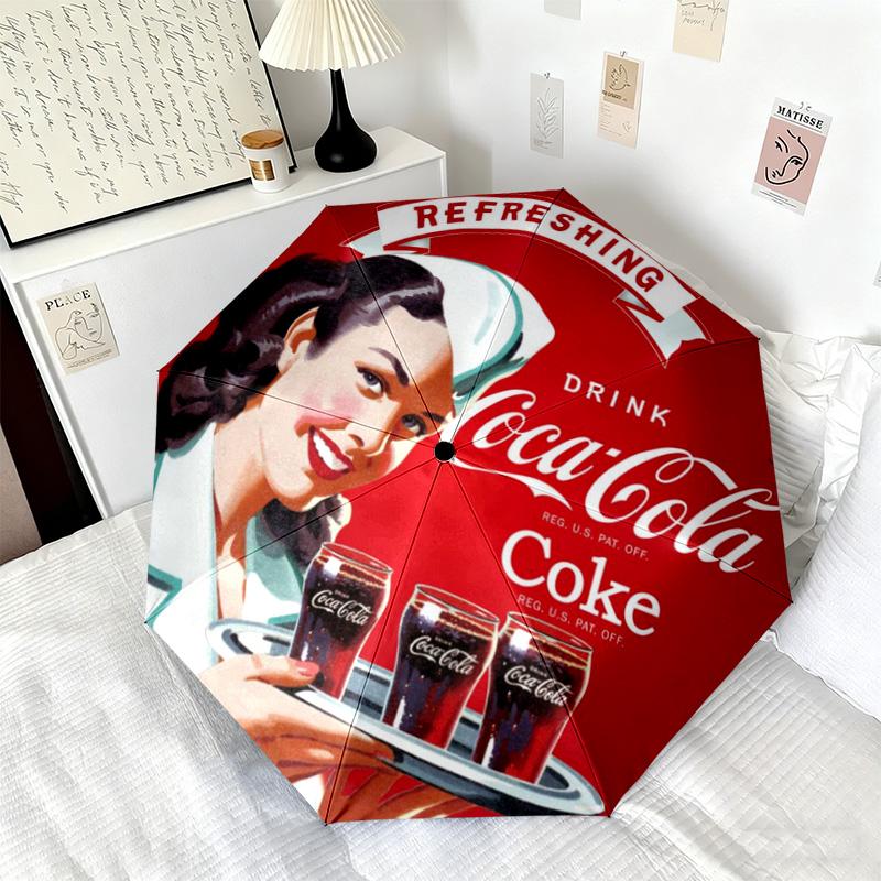 Christmas Gift Halloween Theme Bear Truck Coca Cola umbrella is suitable for all seasons, including home travel and outdoor activities Y3
