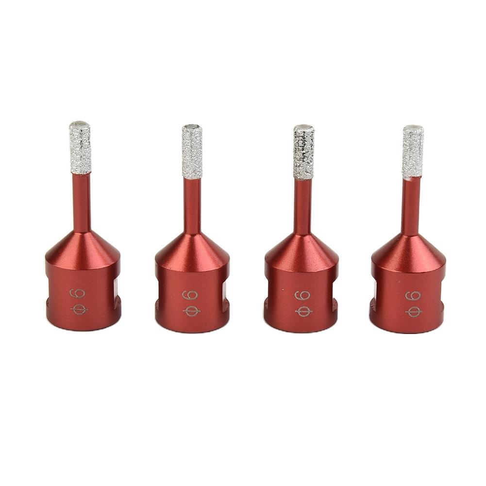 4pcs 6mm For M14 Dry Diamond Drill Bits For Porcelain Granite Tile Glass Ceramic