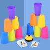 Montessori Toys  Playsetss Stack Cup Game With Card  Kid Learning  Educational  Intellectual Enlightenment Color Cognition Logic Training Children