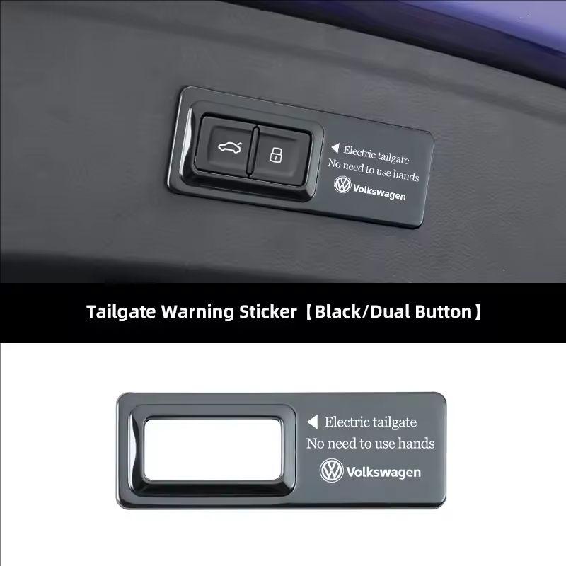 Car Trunk Switch Warning Sticker Tailgate Lifting Cover Decal For VW GTI Polo Golf Passat Jetta Tiguan Arteon CC Taigo Hub Cap