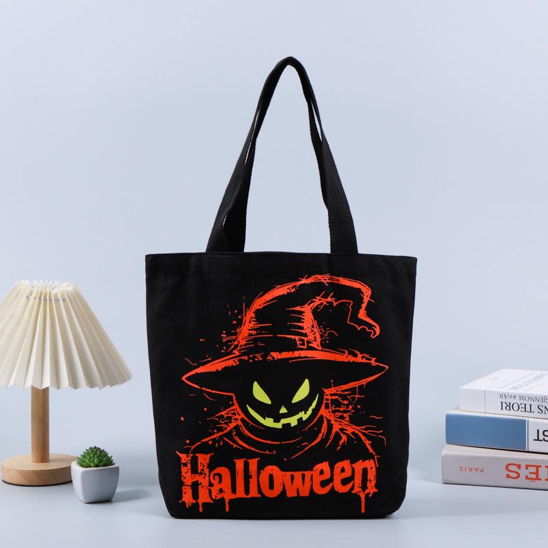 Cross-border halloween easter holiday party cotton bag christmas party ghost festival candy shopping bag canvas bag