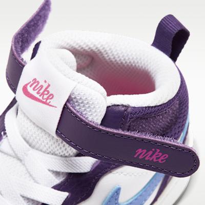Nike Court Borough Mid 2 White Eggplant Royal Pulse (TD)