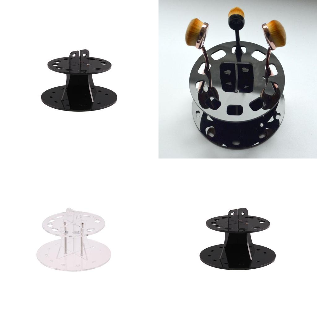Acrylic Makeup Brush Holder Display Rack For Organizing Ten Brush Sets
