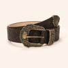 Modischer Breiter Western Cowboy Gürtel Vintage Lässiger Schnallen Gürtel PU Leder Retro Taillen Gürtel Herren Damen