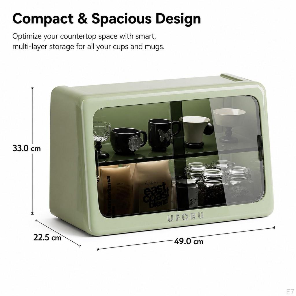 Coffee Cup Holder Station Organizer Kitchen Storage Rack Shelf for Home Decor