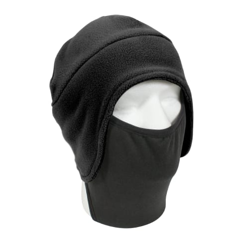 ROTHCO Winter Fleece Hat with Face Mask, Black
