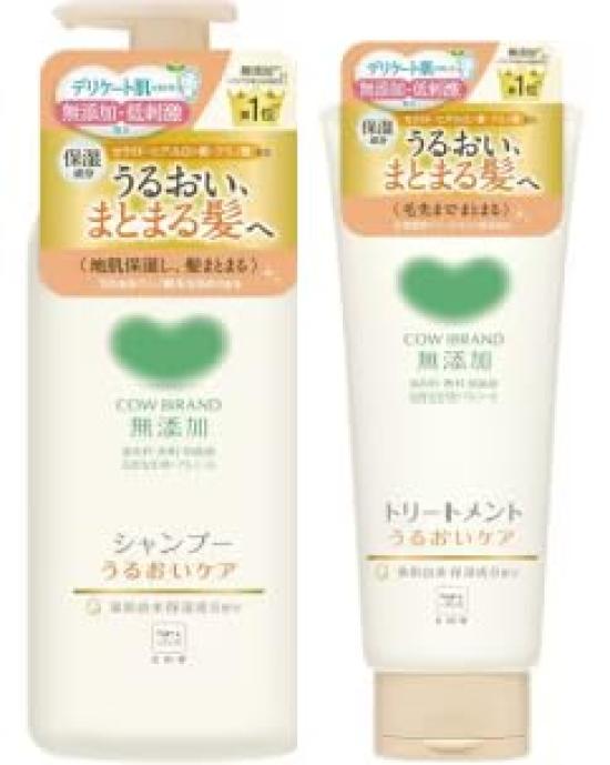 

[Set with bonus] Cow Brand Additive-free Shampoo Moisture Care with pump 470ml + Additive-free Treatment Moisture Care 180g with pocket tissue