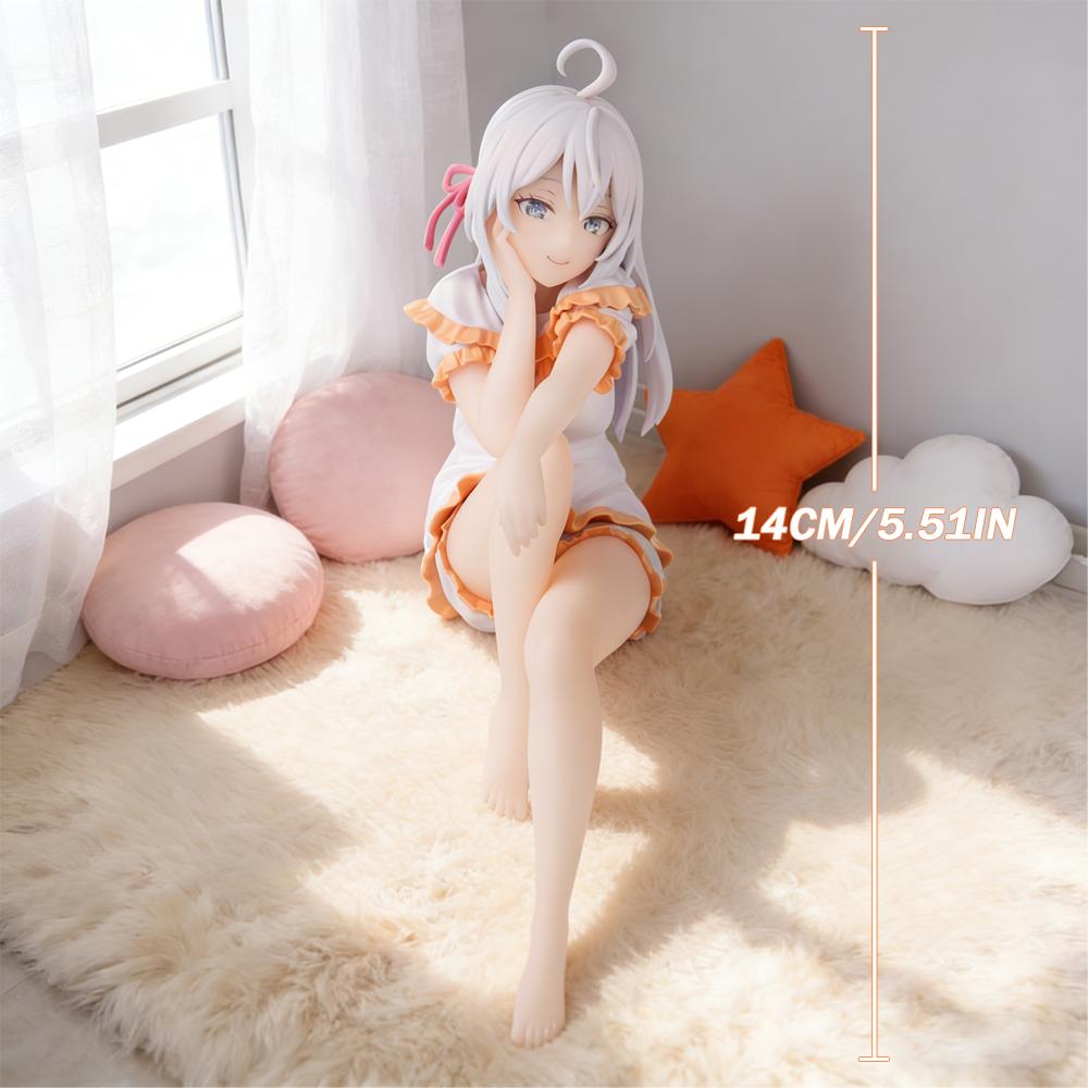 

1pc Genuine Sweet Ahoge Sitting Pose Girl Figure, Ambience Tabletop & Car Decor Collector-Worthy Decoration Piece, Must-Have Present for Holidays