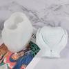 Two-handed Holding Love Candle Silicone Mold Carved Heart-shaped Candle Making Plaster Soap Chocolate Baking Tool Wedding Gift