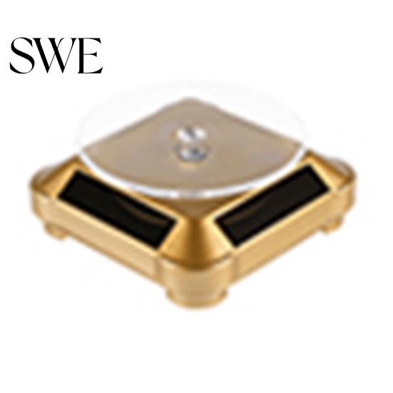 Auto Rotating Turntable Stand Necklace Bracelet Watch Display Solar Showcase